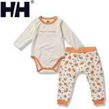 HELLY HANSEN(ヘリーハンセン) Baby’s マイファースト HH ノルディックフードプリント ロンパースセット べビー HB32256 ベビーボディスーツ
