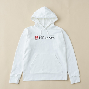 Hilander(ハイランダー) ９．４オンス プリントロゴ Ｗフード プルパーカー Ｍ ホワイト 00188-NNH