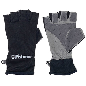 Fishman（フィッシュマン） 夏用５フィンガーレスグローブ Ｓ ブラック GB-201806