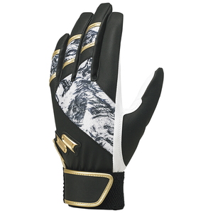 エスエスケイ(SSK) 一般用シングルバンド手袋（両手） バッティンググローブ 野球／ソフトボール Ｍ （９０）ブラック SSK-EBG5003WF