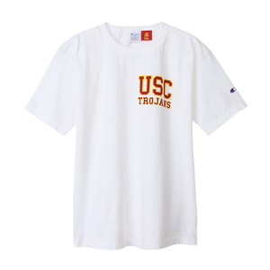 チャンピオン トップス(メンズ) ショートスリーブ Tシャツ USC(T1011) M ホワイト×マルーン