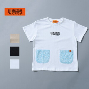 ユニバーサルオーバーオール(UNIVERSAL OVERALL) Kid's 別布総柄ポケット UOロゴTEE キッズ UO23SS-13