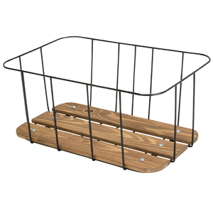 【送料無料】昭和インダストリーズ Ｗｏｏｄ Ｗｉｒｅ Ｒａｃｋ（Ｄｅｅｐ ｔｙｐｅ） ウッド ワイヤー ラック 深型 ＢＫ（ブラック） BKT14900