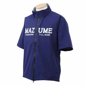 【送料無料】MAZUME(マズメ) ｍａｚｕｍｅ コンタクトレインジャケット ショートスリーブ Ｍ ネイビー MZRJ-687