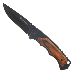Smith&Wesson(スミス&ウェッソン) ウッドハンドルフォルダー 直刃 1136969