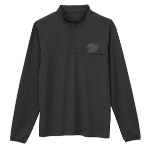 【送料無料】サンライン(SUNLINE) 獅子ジップシャツ(長袖) S ブラック SUW-04215CW