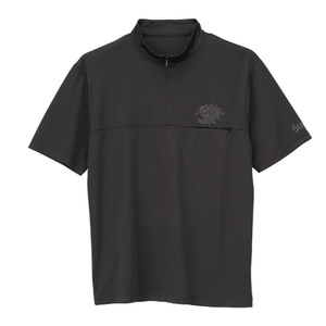 【送料無料】サンライン(SUNLINE) 獅子ジップシャツ(半袖) LL ブラック SUW-04216CW
