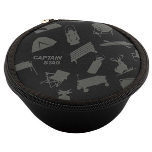キャプテンスタッグ(CAPTAIN STAG) シェラカップケース３２０ｍｌ用ポケット付 ブラック×ギア UH-3045