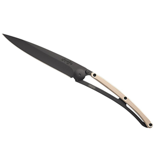 deejo(ディージョ) Pink Gold Gilded 37g BLACK DJ-3014 フォールディングナイフ