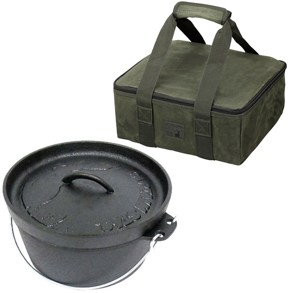 キャプテンスタッグ(CAPTAIN STAG) ダッチオーブン22cm帆布バッグセット   ダッチオーブン