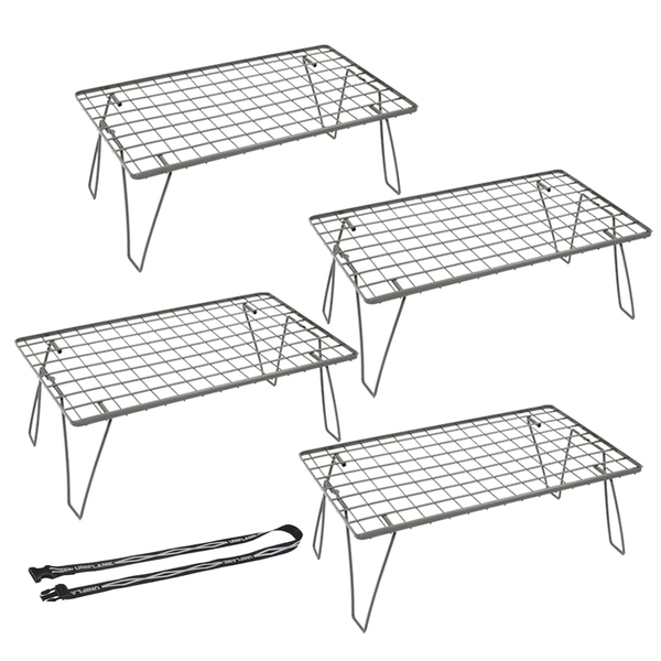ユニフレーム(UNIFLAME) フィールドラック 別注カラー×4+コンプレッションベルト1300(1本)   ツーバーナー&マルチスタンド