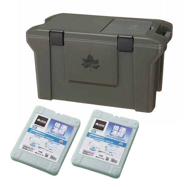 ロゴス(LOGOS) LOGOS アウトドアクーラーXL+倍速凍結･氷点下パックXL×2【3点セット】   キャンプクーラー50～99リットル