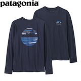 パタゴニア(patagonia) キッズ ロングスリーブ リジェネラティブ コットン スカイライン ステンシル Tシャツ 62258 長袖シャツ(ジュニア/キッズ/ベビー)