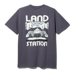 スノーピーク(snow peak) ランドステーション Tシャツ S チャコール TS-23AU00302CH スノーピーク(snow peak) ランドステーション Tシャツ S チャコール TS-23AU00302CH
