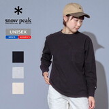 スノーピーク(snow peak) Recycled Cotton Heavy L/S Tshirt SW-22AU401R00BK Tシャツ･カットソー長袖(レディース)