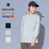 スノーピーク(snow peak) Recycled Cotton Heavy L/S Tshirt SW-22AU401R00MG Tシャツ･カットソー長袖(レディース)