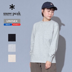 スノーピーク(snow peak) リサイクル コットン ヘビー ロングスリーブ Tシャツ SW-22AU401R04MG