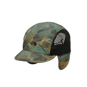 ザ・ノース・フェイス 帽子 FREE RUN EARFLAP CAP(フリーランイヤーフラップキャップ) M カモテクスチャー(CK)