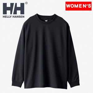 【送料無料】HELLY HANSEN(ヘリーハンセン) L/S ONE POINT TEE(ロングスリーブ ワンポイントティー) WL ブラック2(K2) HOE32269