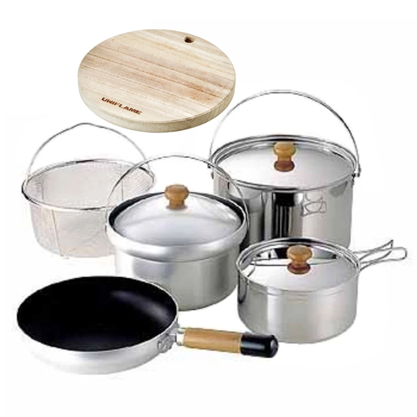 ユニフレーム(UNIFLAME) fan5(ファンゴ-)DX+fan5まな板 桐   ファミリークッカーセット