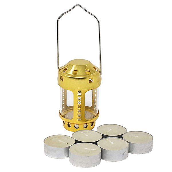 KAKURI(カクリ) ミニキャンドルランタンセット 予備ロウソク6個付き   キャンドル式