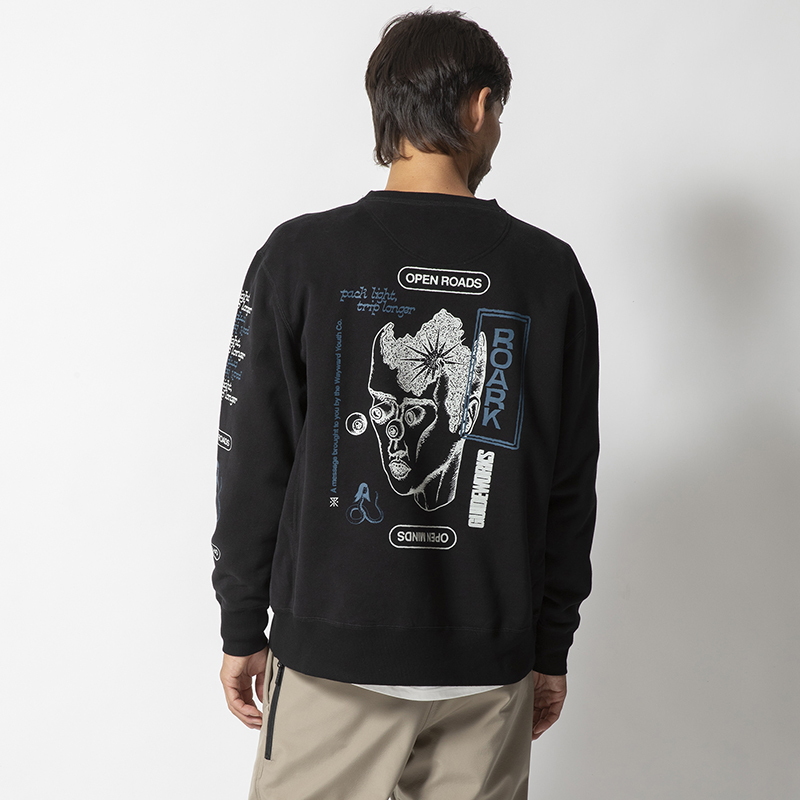 ROARK REVIVAL クルーネック スウェット BLK M RSWJ953 - スウェット