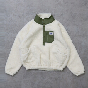 Lee(リー) HALF-ZIP BOA JACKET M OFF WHITE LT7170