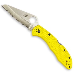 【送料無料】Spyderco(スパイダルコ) ソルト2 H2鋼材 波刃 サビにくいナイフ YL(イエロー) C88SYL2