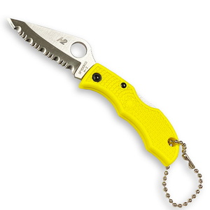 【送料無料】Spyderco(スパイダルコ) レディバグ3 ソルト 直刃 H2鋼材 サビにくいナイフ YL(イエロー) LYLP3
