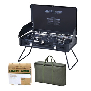 ユニフレーム(UNIFLAME) ツインバーナーUS-1900 LTD+プレミアムガス(3本)+収納ケース