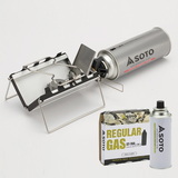 SOTO G-ストーブ+レギュラーガス 3本パック ST-320+ST-7001 ガス式