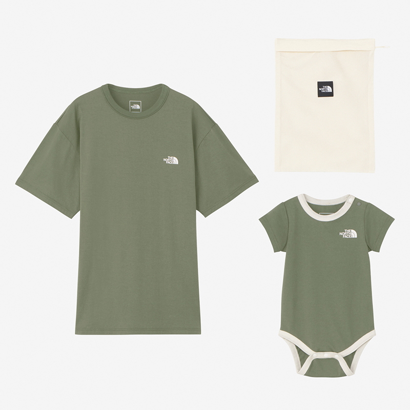 ノースフェイス CRショートスリーブティー ベビーロンパースセット（シャドー） THE NORTH FACE(ザ・ノース・フェイス) CR ショートスリーブティー