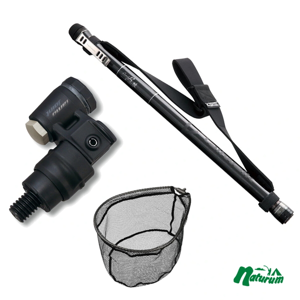 ナチュラム CATCHBAR 改 700+タモジョイント+アルミフレーム(ワンピース)ラバーコーティングネット付   小継セット(シャフト5m以上)