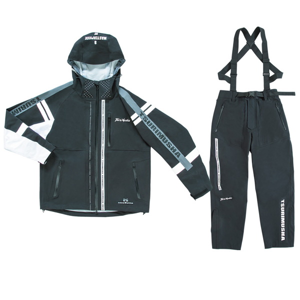 釣武者 テクニカルアーム 3レイヤーレインスーツ A01505 フィッシングレインウェア(上下)