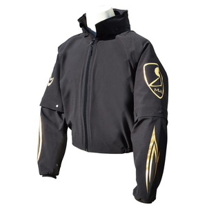 【送料無料】下野(しもつけ) ＭＪＢ ストレッチショートレインＴＧ ３Ｌ ブラック×ゴールド SMR-420TG