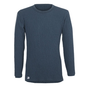 健繊 ヒダマリ チョモランマ 紳士長袖丸首シャツ QMS921