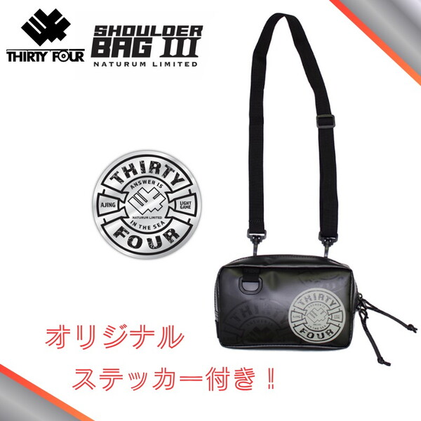 34(サーティーフォー) (予約2月発売)(ナチュラム限定)ショルダーバッグIII ステッカー付き   ショルダーバッグ