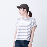 ORCIVAL(オーシバル) BOAT NECK ROLLED UP CUFF P.O. #L282 Tシャツ･ノースリーブ(レディース)