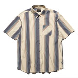 ROARK(ロアーク) VERTICAL STRIPES BLESS UP S/S RWJ1225-IOY 半袖シャツ(メンズ)