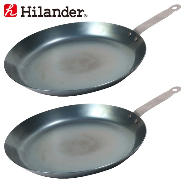 Hilander(ハイランダー) 焚き火フライパン(極厚1.6mm)【お得な2点セット】 HCA-003F フライパン