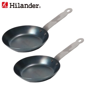 Hilander(ハイランダー) 焚き火フライパン(極厚1.4mm)【お買い得2点セット】 HCA-001F