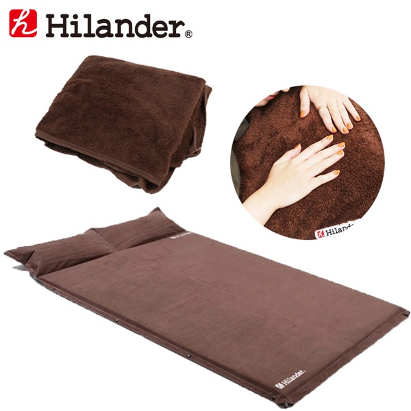 Hilander(ハイランダー) スエードインフレーターマット5.0cm+インフレーターマット用ボア敷きパッド【お得な2点セット】 UK-3UK-15 マットアクセサリー