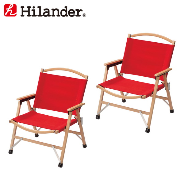 Hilander(ハイランダー) ウッドフレームチェア コットン(新仕様)【お得な2点セット】 HCA0308 座椅子&コンパクトチェア