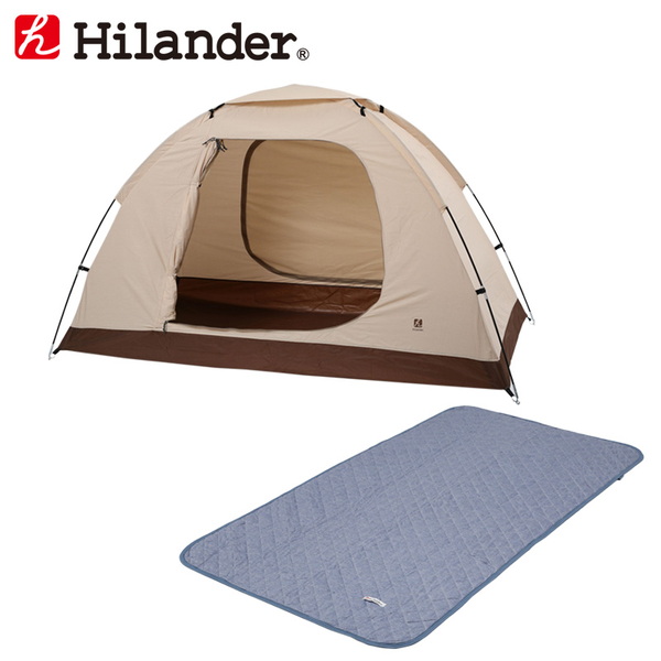 Hilander(ハイランダー) 自立式インナーテント(ポリコットン)+テント用 接触冷感インナーマット 200×100cm HCA0297NH-015N ツーリング&バックパッカー