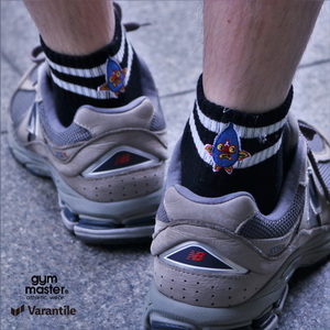Varantile(ヴァランタイル) 【ナチュラム限定】おさかな食堂刺繍ショートソックス 靴下 ジムマスター Ｆ ＢＫ×ＮＡＭＥＲＯＵ VGM-230106