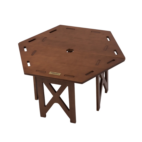 Hilander(ハイランダー) ヘキサゴンテーブル RAN 組立式 収納袋付 キャンプ ベランピング ウッドテーブル【1年保証】 HCT-079 バーベキューテーブル