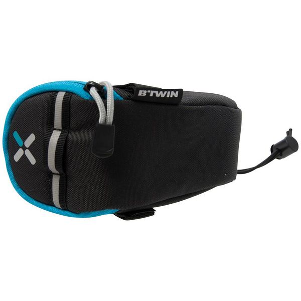 B’TWIN(ビトウイン) SADDLE BAG 0.4L BLACK/BLUE 1615932-8241954 サドルバッグ