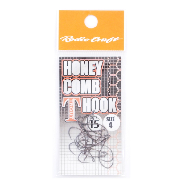 ロデオクラフト ハニカムTフック (フッ素)   シングルフック(トラウト用)