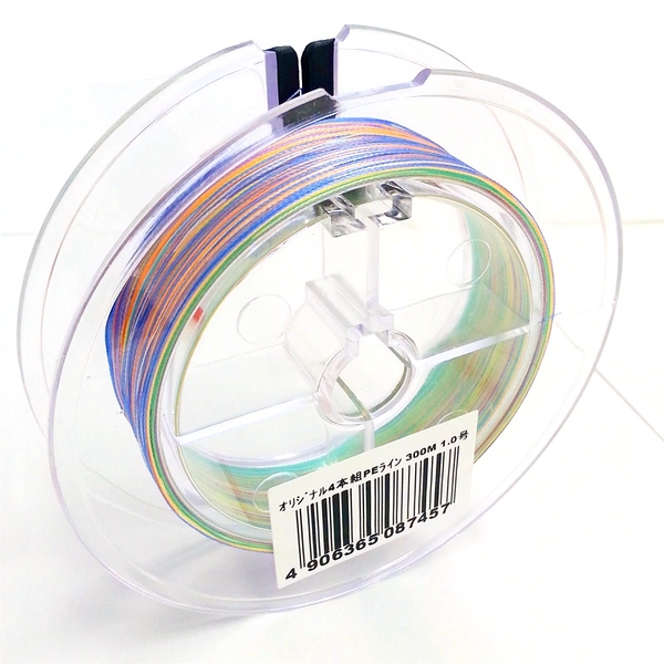 ナチュラム オリジナル 純日本製4本組PEライン 300m   オールラウンドPEライン