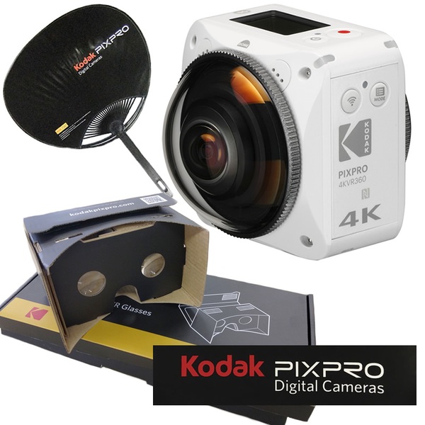 Kodak PIXPRO(コダック ピクスプロ) 【数量限定お買得】4KVR360 簡易VRグラス付きオリジナルセット 4KVR360-NATURUMSET ビデオカメラ